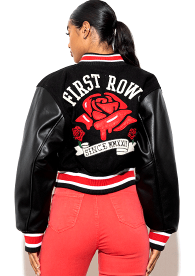 U see Me - Cropped Varsity Jacket | Occasions Gift Boutique U see Me - Cropped Varsity Jacket | Occasions Gift Boutique